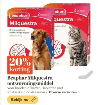 Aanbieding: Beaphar Milquestra ontwormingsmiddel