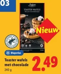 Aanbieding: Toaster wafels met chocolade