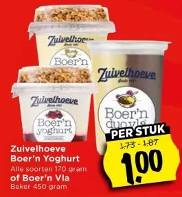 Aanbieding: Boer'n Yoghurt of Boer'n Vla