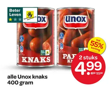 Aanbieding: Unox knaks