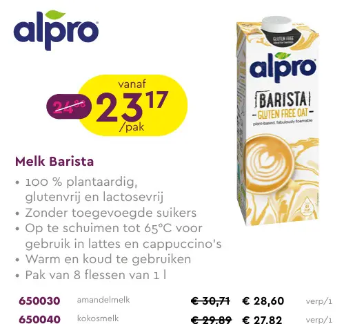 Promotie: Melk Barista