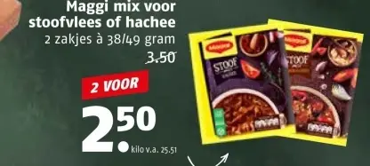 Aanbieding: mix voor stoofvlees of hachee