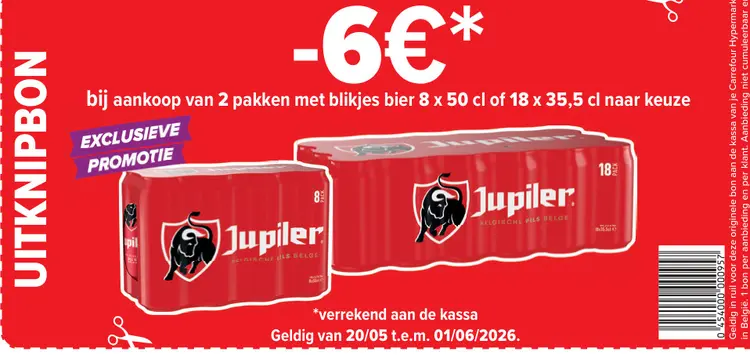 Promotie: Jupiler blikjes bier