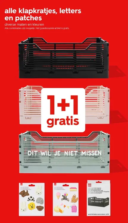 Aanbieding: Klapkratjes, letters en patches