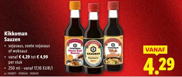 Promotie: Kikkoman Sauzen