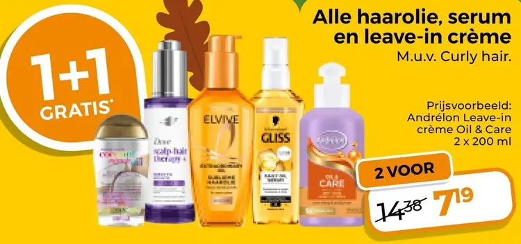 Aanbieding: Alle haarolie, serum en leave-in crème