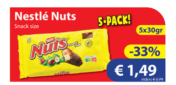 Aanbieding: Nestlé Nuts Snack size