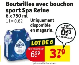 Offre: Bouteilles avec bouchon sport
