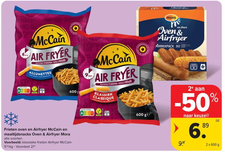 Promotie: Frieten oven en Airfryer McCain en maaltijdsnacks