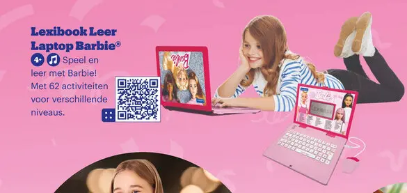 Promotie: Lexibook Leer Laptop Barbie