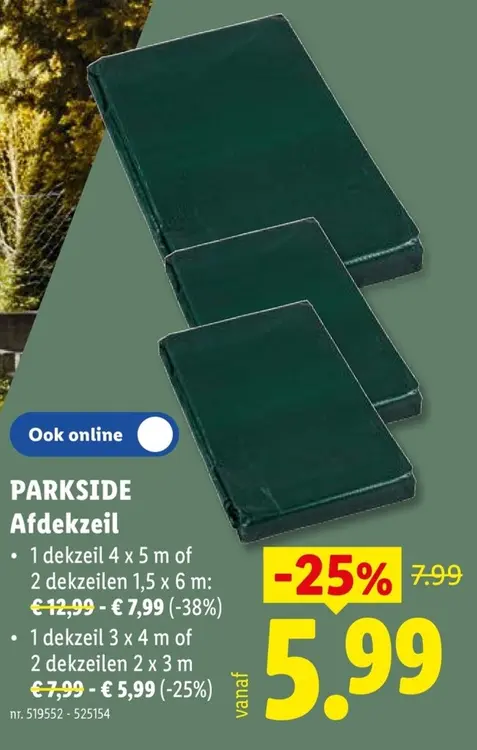 Promotie: PARKSIDE Afdekzeil