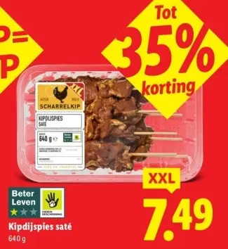 Aanbieding: Kipdijspies saté
