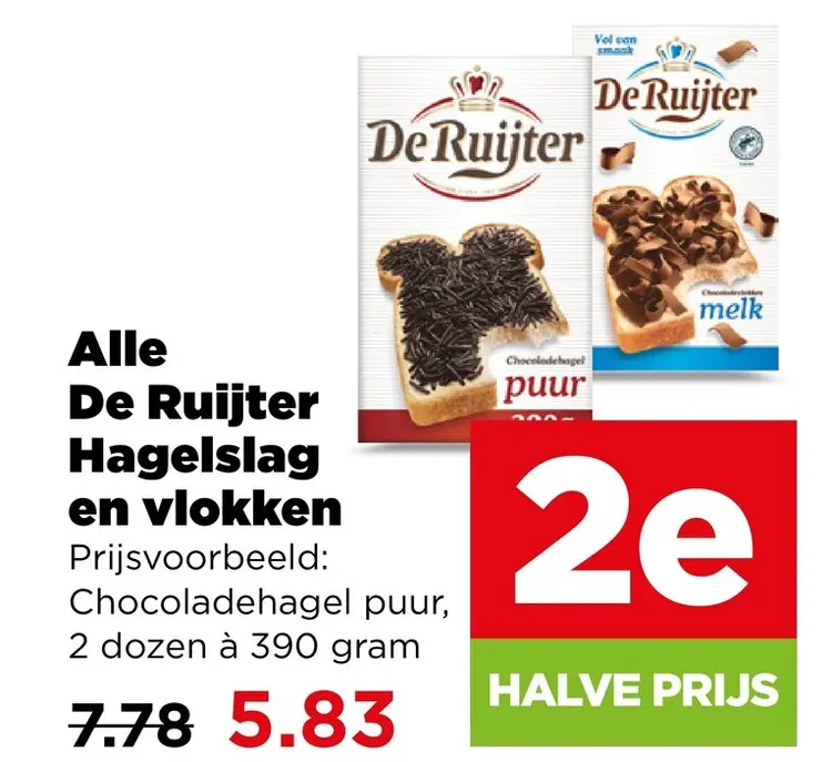 Aanbieding: De Ruijter Hagelslag en vlokken