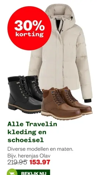 Aanbieding: Travelin kleding en schoeisel