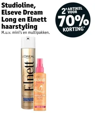 Promotie: Studioline, Elsève Dream Long en Elnett haarstyling