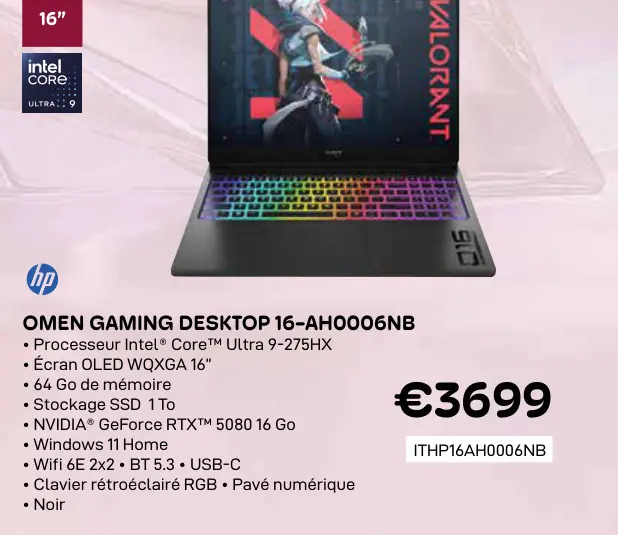 Offre: Omen gaming desktop 16-ah0006nb