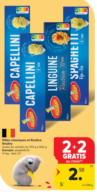 Offre: Pâtes classiques et Rustica