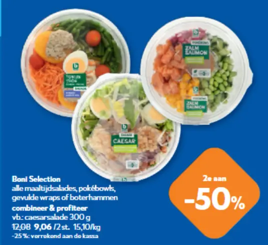 Promotie: Boni Selection maaltijdsalades, pokébowls