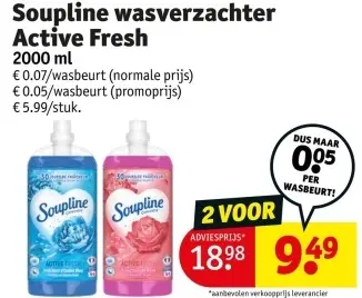 Promotie: wasverzachter Active Fresh