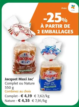 Offre: Jacquet Maxi Jac' Complet ou Nature