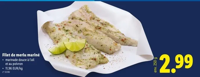 Offre: Filet de merlu mariné
