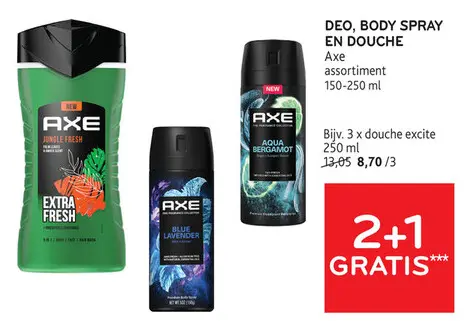 Promotie: Deo, body spray en douche
