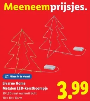 Aanbieding: Metalen LED-kerstboompje