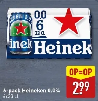 Aanbieding: 6-pack Heineken 0.0%