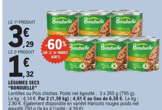 Offre: Légumes secs