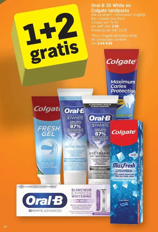 Promotie: 3D White en Colgate tandpasta