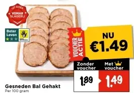 Aanbieding: Gesneden Bal Gehakt