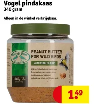 Aanbieding: Vogel pindakaas