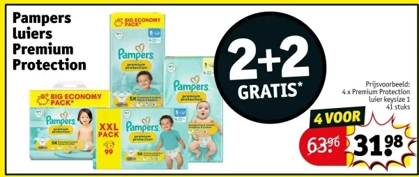 Promotie: Pampers luiers Premium Protection