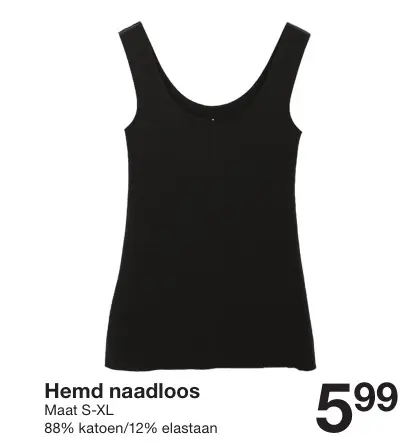 Aanbieding: Hemd naadloos