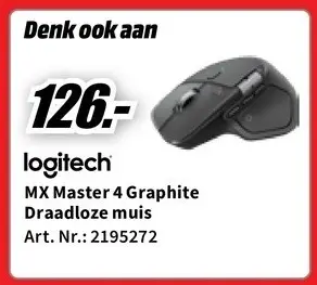 Promotie: MX Master 4 Graphite Draadloze muis