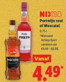 Aanbieding: Portwijn rosé of Moscatel
