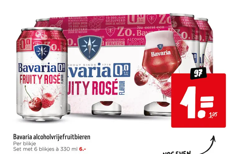 Aanbieding: Bavaria alcoholvrijefruitbieren