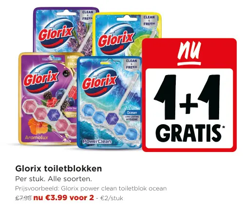 Promotie: Glorix toiletblokken