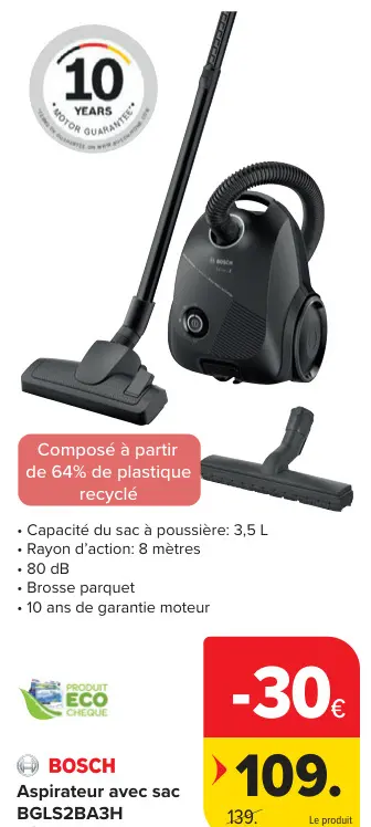 Offre: Aspirateur avec sac BGLS2BA3H