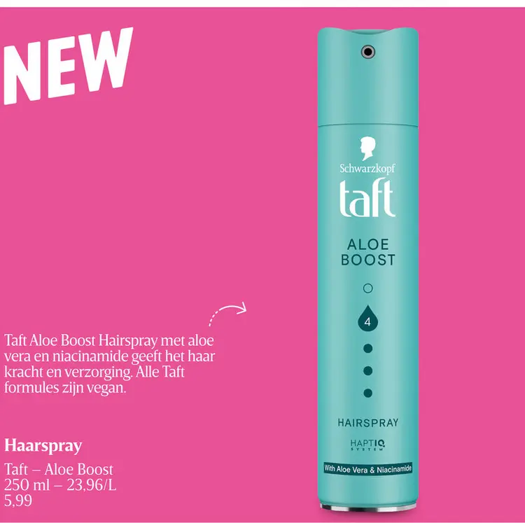 Aanbieding: Taft Aloe Boost Hairspray