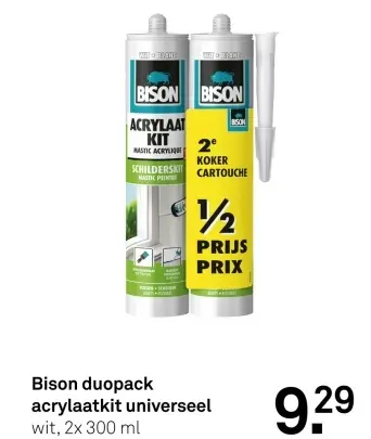 Aanbieding: Bison duopack acrylaatkit universeel