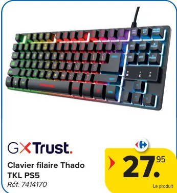 Offre: Clavier filaire Thado TKL PS5