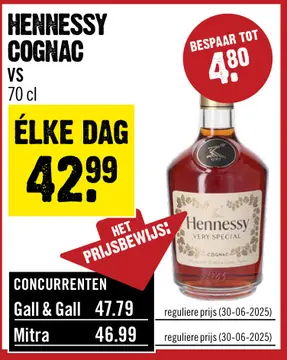 Aanbieding: Hennessy cognac vs