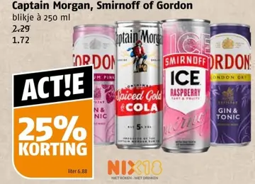 Aanbieding: Captain Morgan, Smirnoff of Gordon