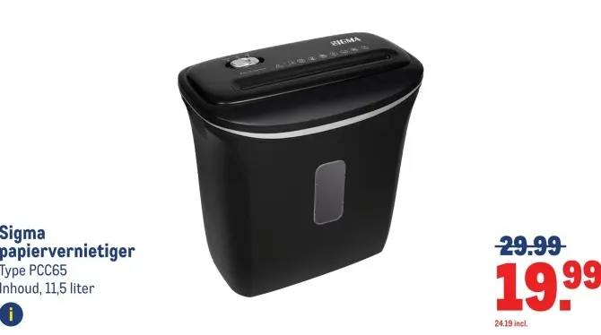 Aanbieding: papiervernietiger