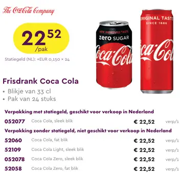 Aanbieding: Frisdrank Coca Cola