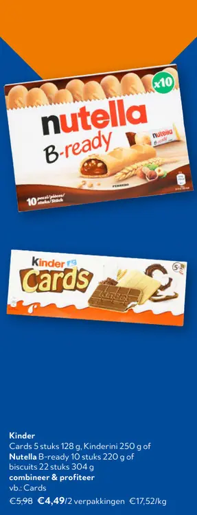 Promotie: Kinder, Nutella