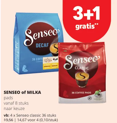 Promotie: Senseo or Milka pads
