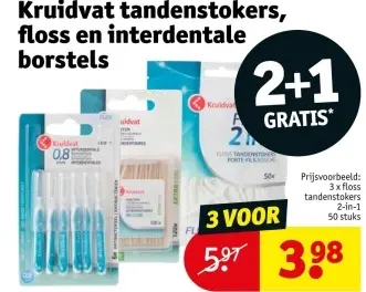 Promotie: Tandenstokers, floss en interdentale borstels