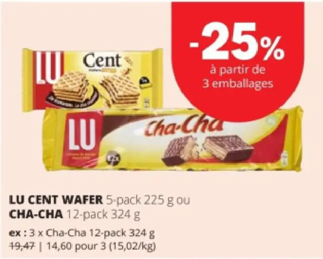 Offre: Cent Wafer ou Cha-Cha